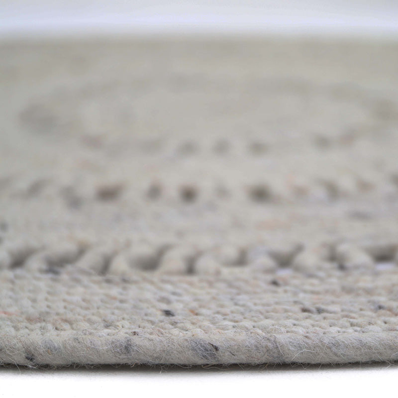 BIBEK GRAY M felted wool rug