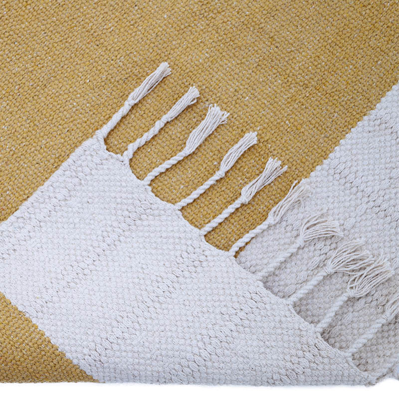 Tapis chambre coton LUCIA MOUTARDE