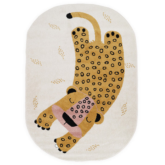 Tapis chambre enfant petit léopard KLEO MIEL