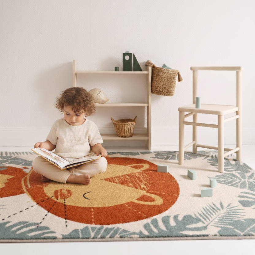 Tapis chambre enfant lion ICHIRO M nattiot-shop
