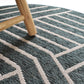 ELODIA GREEN geometric round rug