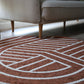 ELODIA RUST geometric round rug