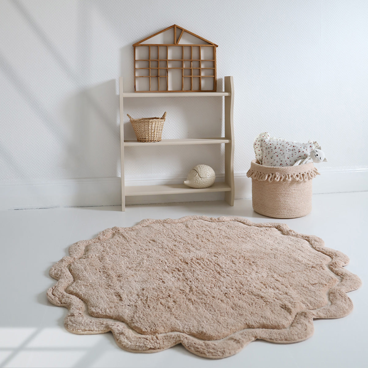 Tapis enfant coton lavable SWEET APRIL NUDE