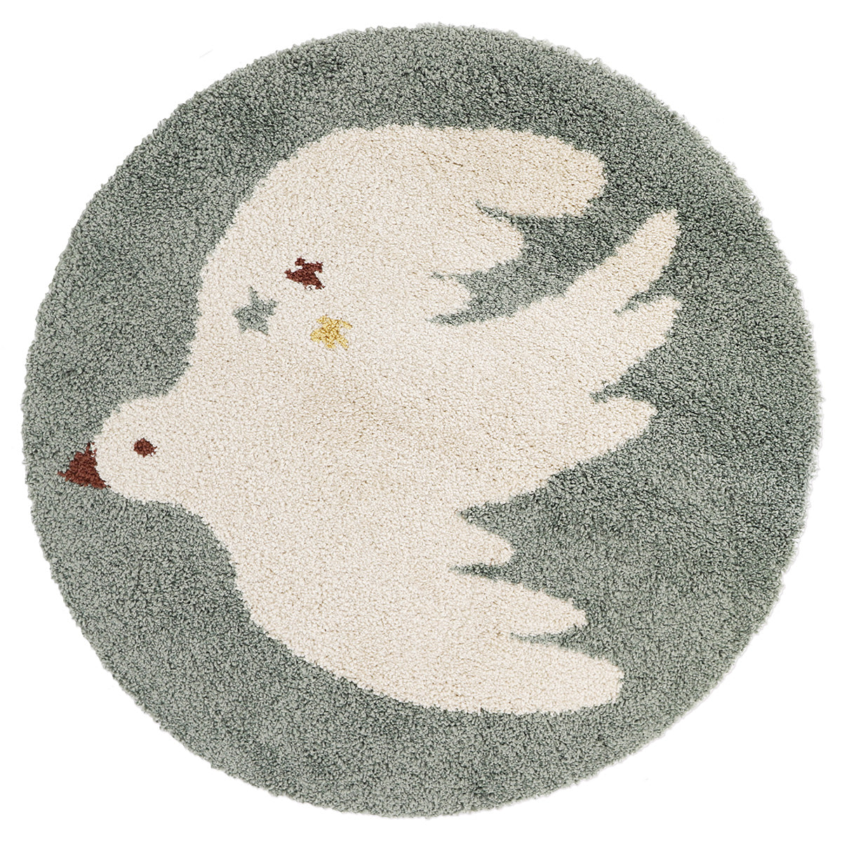 Tapis chambre enfant petit oiseau BOHEMIAN BIRD AQUA 