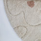 Tapis chambre enfant coton lavable motif fleurs GENTLE FLORA ROND nattiot-shop