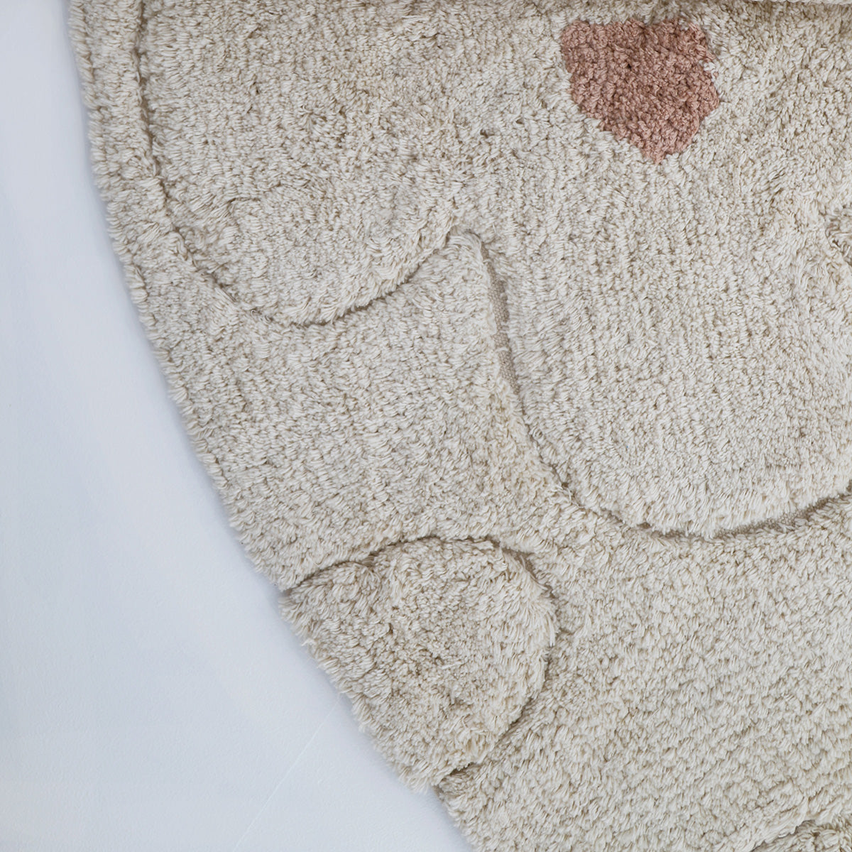 Tapis chambre enfant coton lavable motif fleurs GENTLE FLORA ROND nattiot-shop