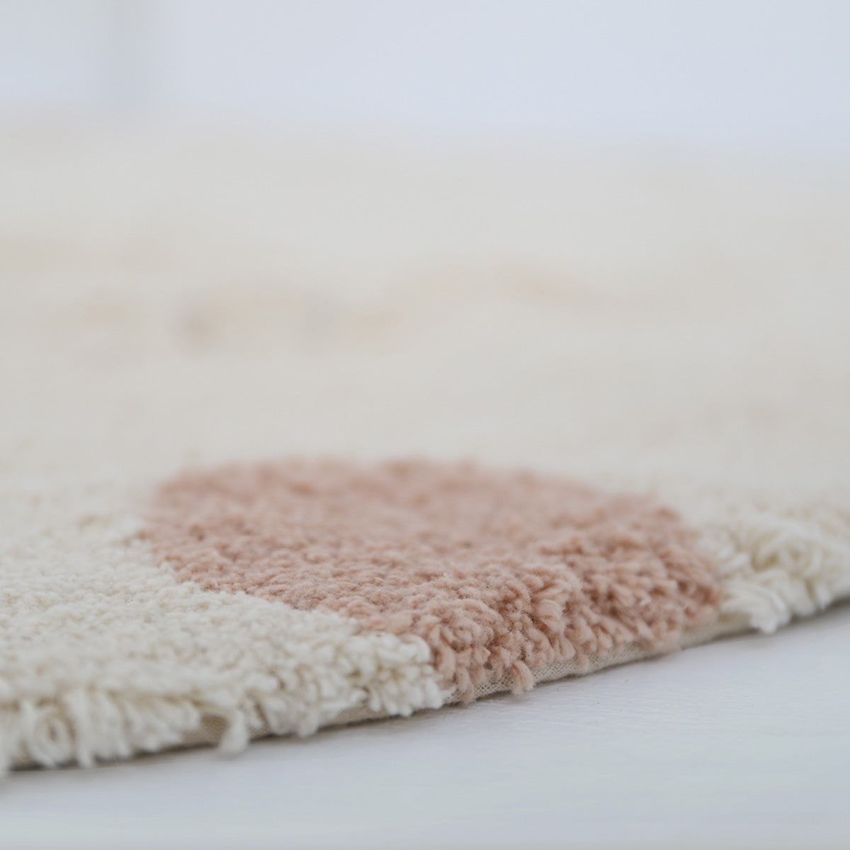 Tapis chambre enfant coton lavable motif fleurs GENTLE FLORA ROND nattiot-shop