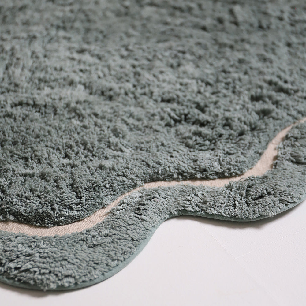 Tapis enfant coton lavable SWEET APRIL AQUA nattiot-shop