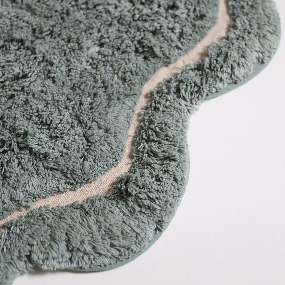 Tapis enfant coton lavable SWEET APRIL AQUA nattiot-shop