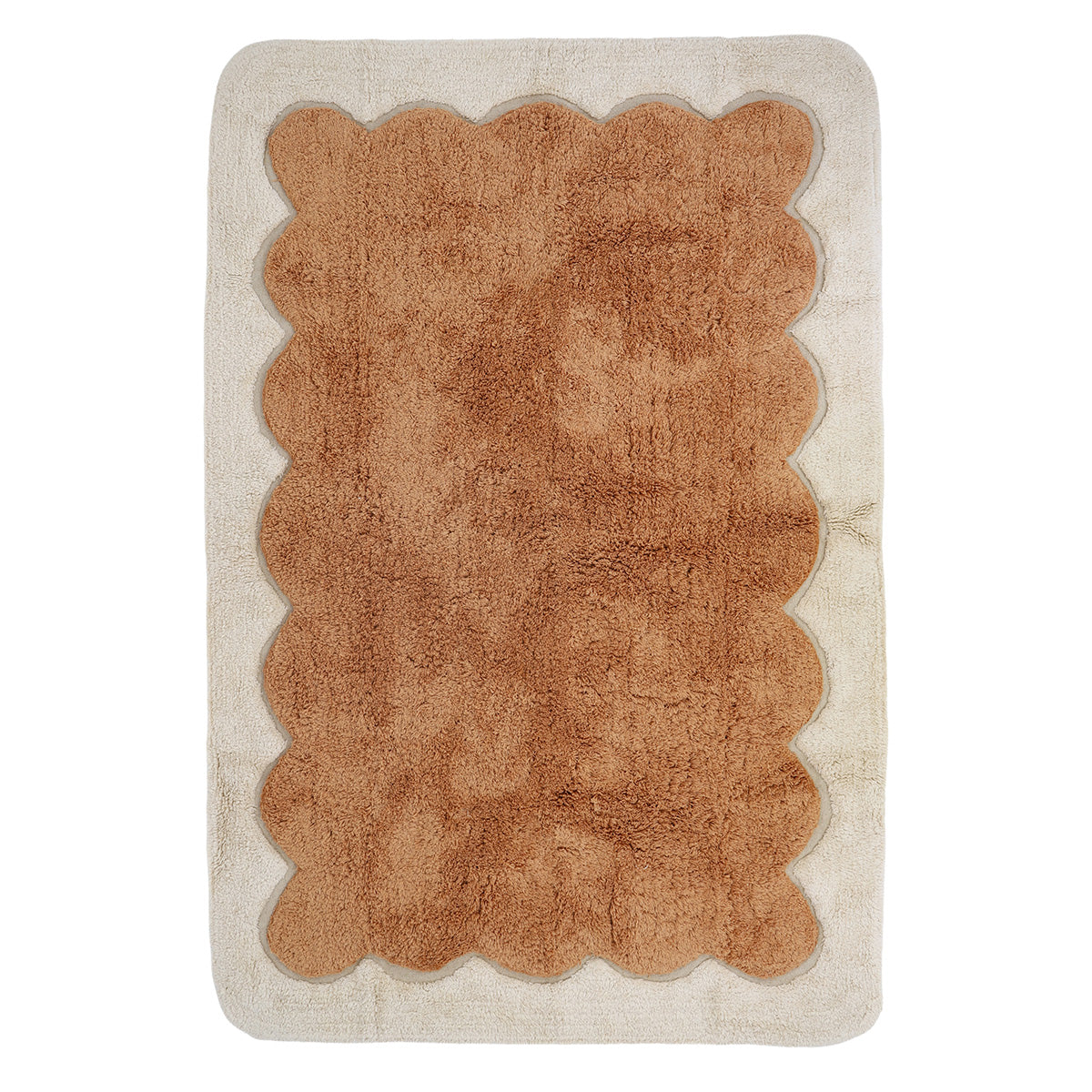 Tapis enfant design festonné Alfonsina "toast" nattiot-shop