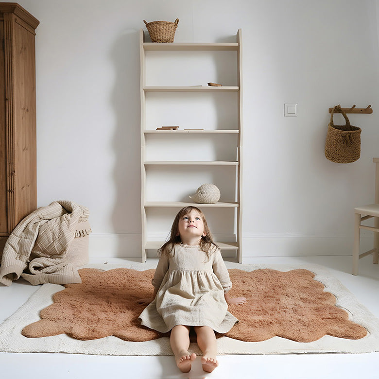 Tapis enfant design festonné Alfonsina "toast" nattiot-shop