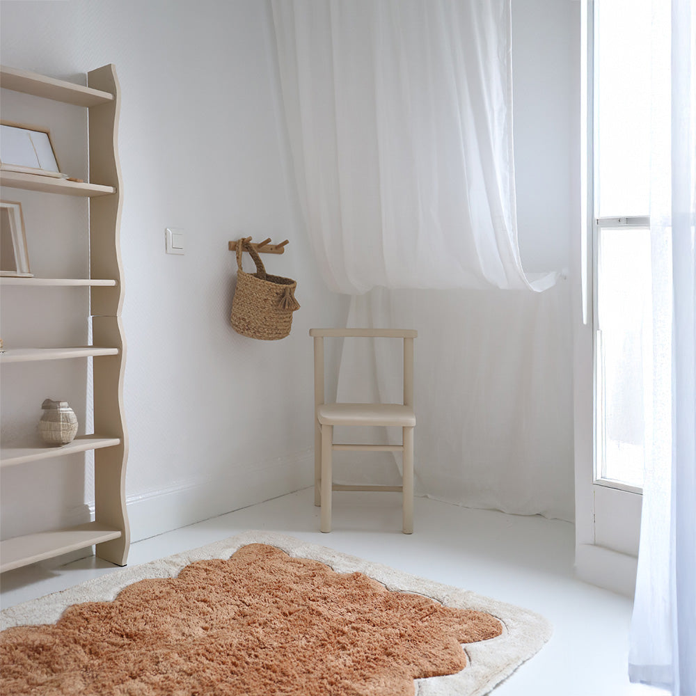 Tapis enfant design festonné Alfonsina "toast" nattiot-shop