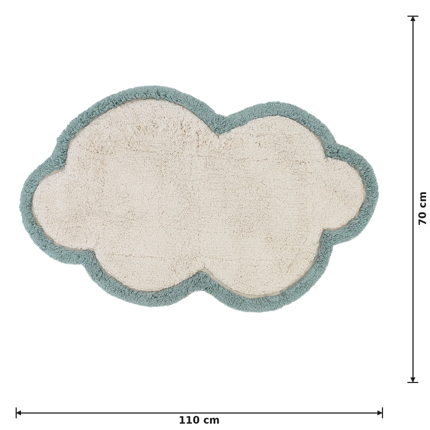 Tapis enfant nuage Little Nimbus Aqua