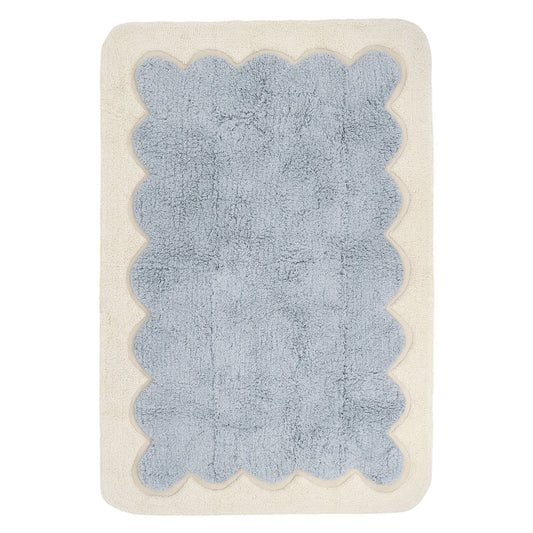 Tapis enfant design festonné Alfonsina Cloud Blue nattiot-shop