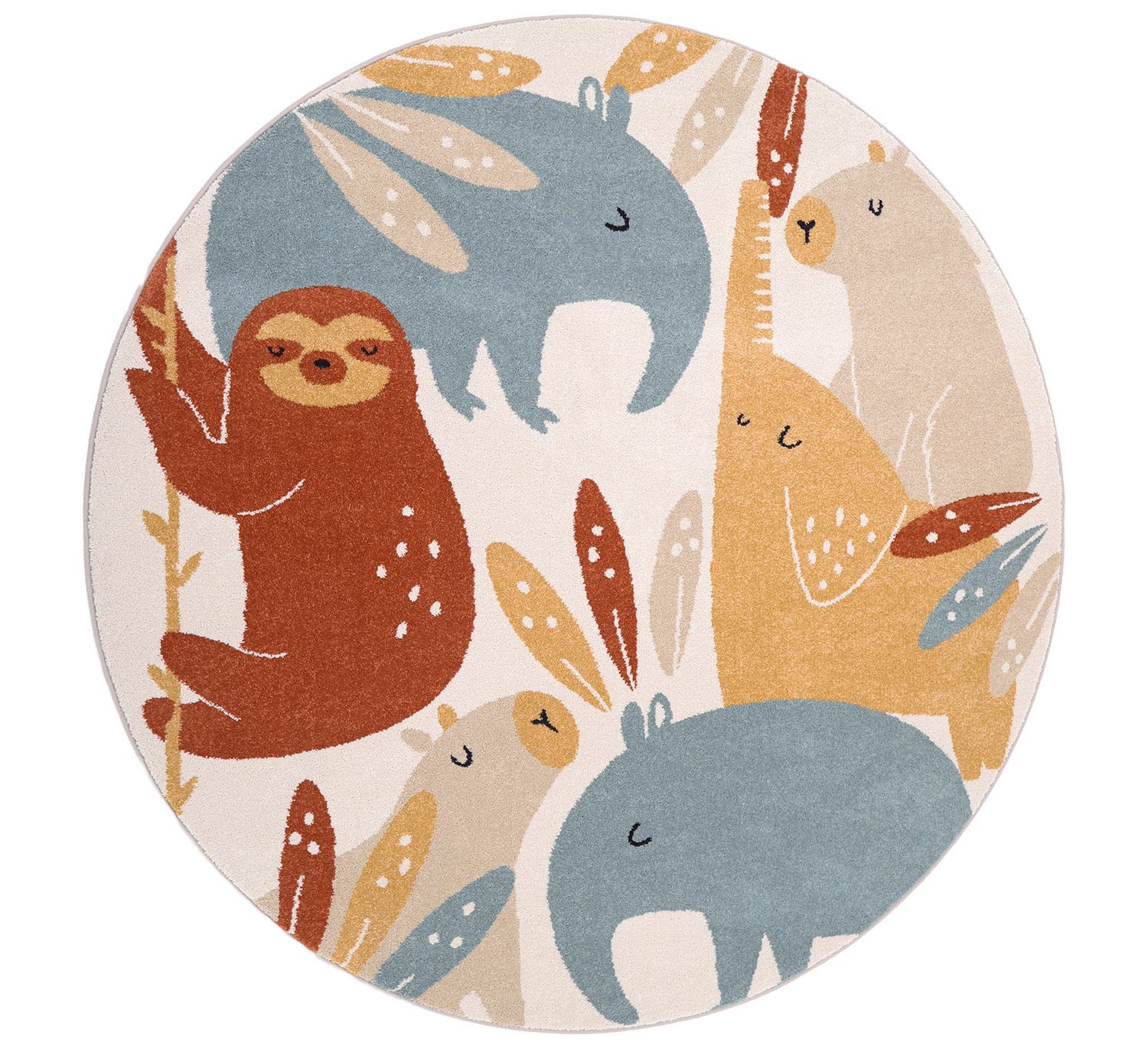 Tapis enfant tigre JUNGLE SUNRISE ROND nattiot-shop