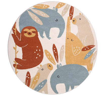 Tapis enfant tigre JUNGLE SUNRISE ROND nattiot-shop