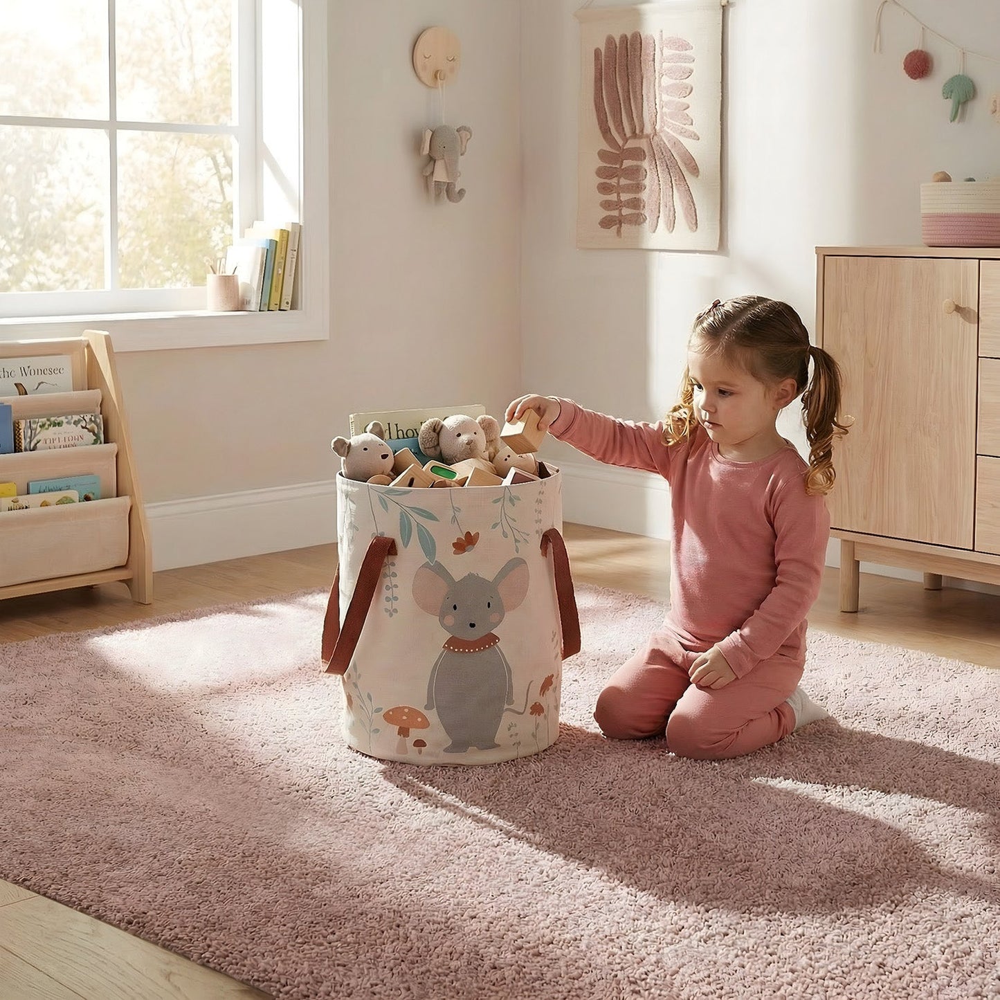 Tapis lavable en machine uni ETICO ROSE L nattiot-shop