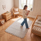 Tapis enfant coton rectangulaire double face MIANA Ecru