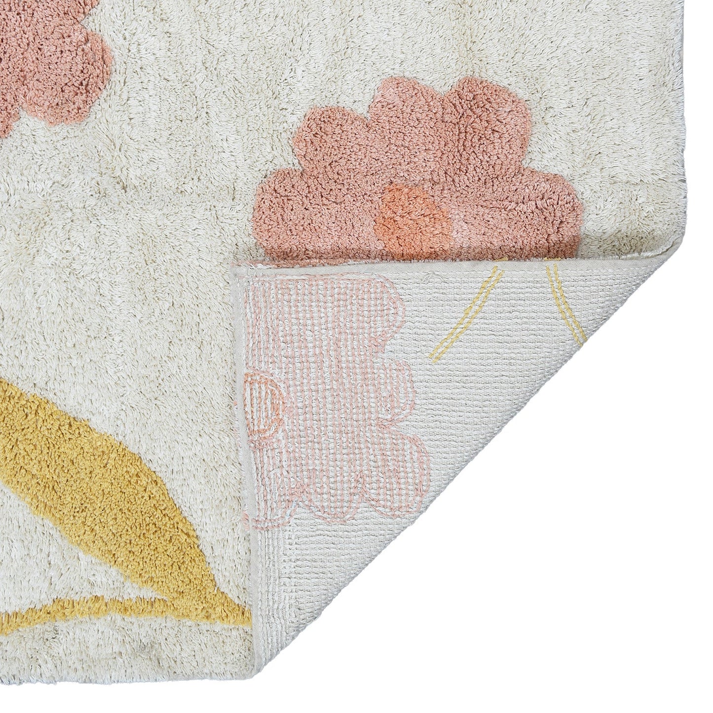 Tapis enfant design Sunny Flowers Peach nattiot-shop