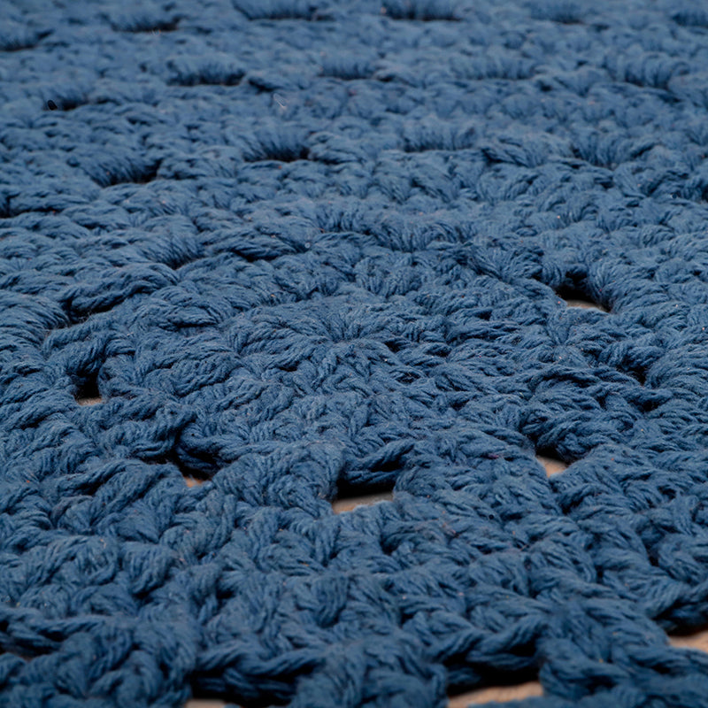 ALMA BLUE crochet children's rug