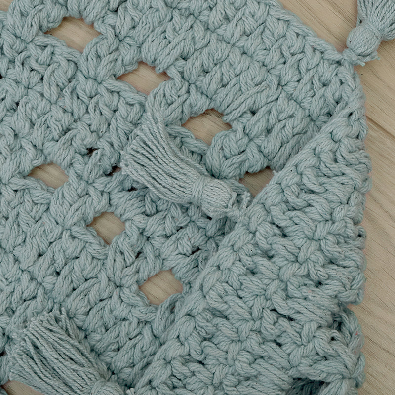 NILA PALE GREEN crochet children's rug