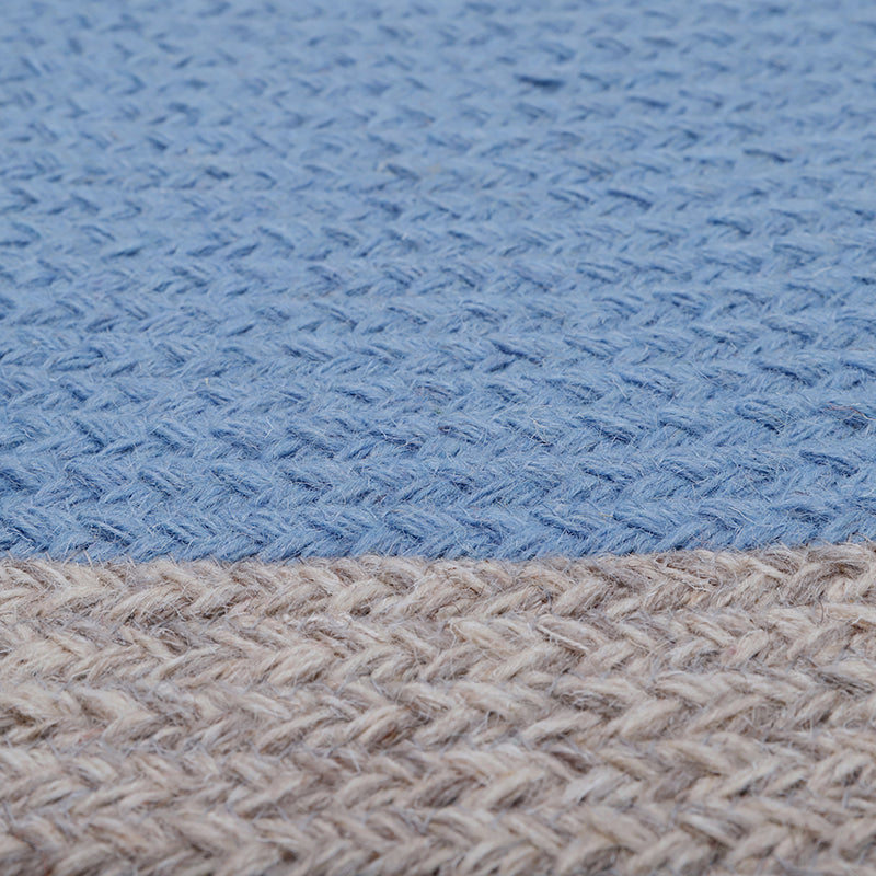 NOLAN BLUE children's rug in braided wool