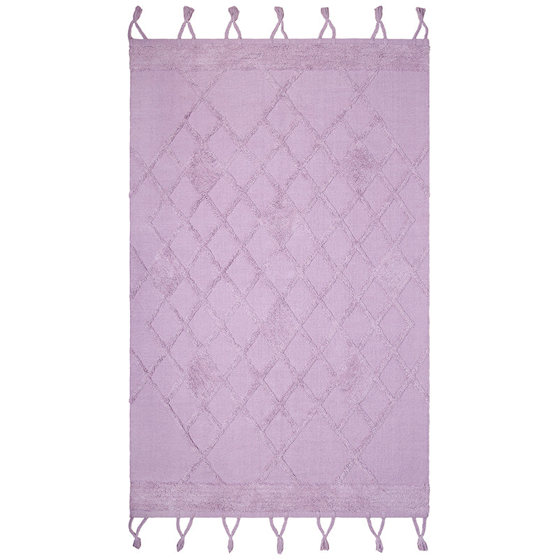 lilac cotton rug for girls room