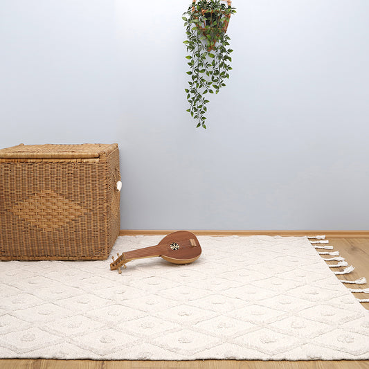 tapis coton blanc pour chambre enfant