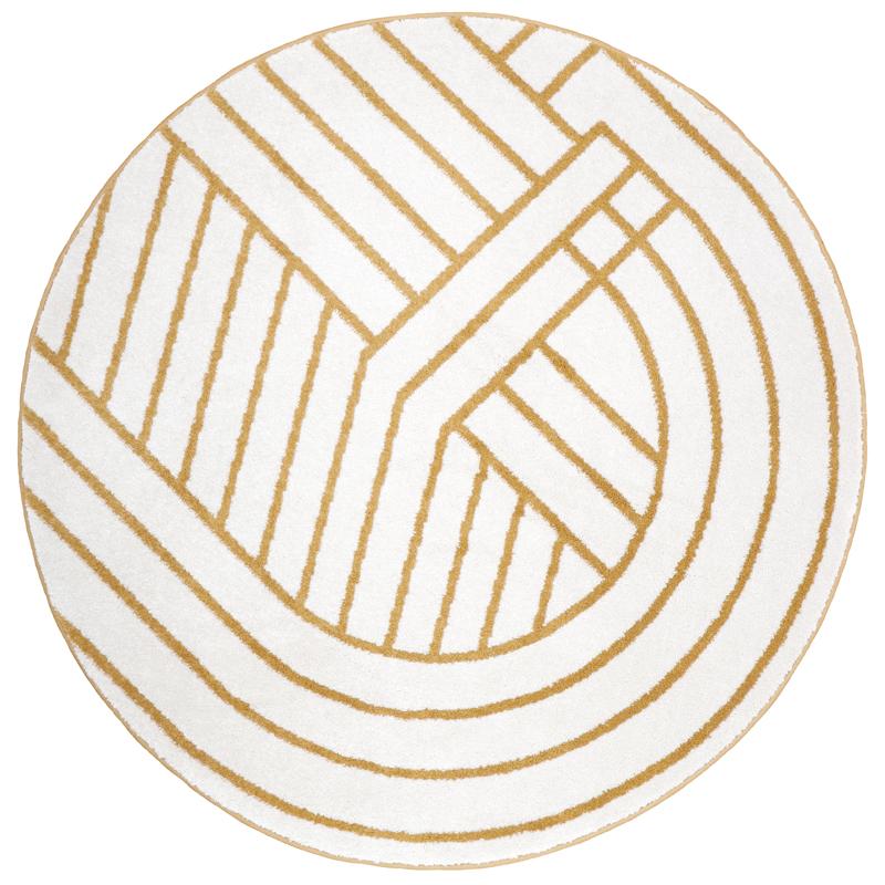 LUISA M geometric round rug