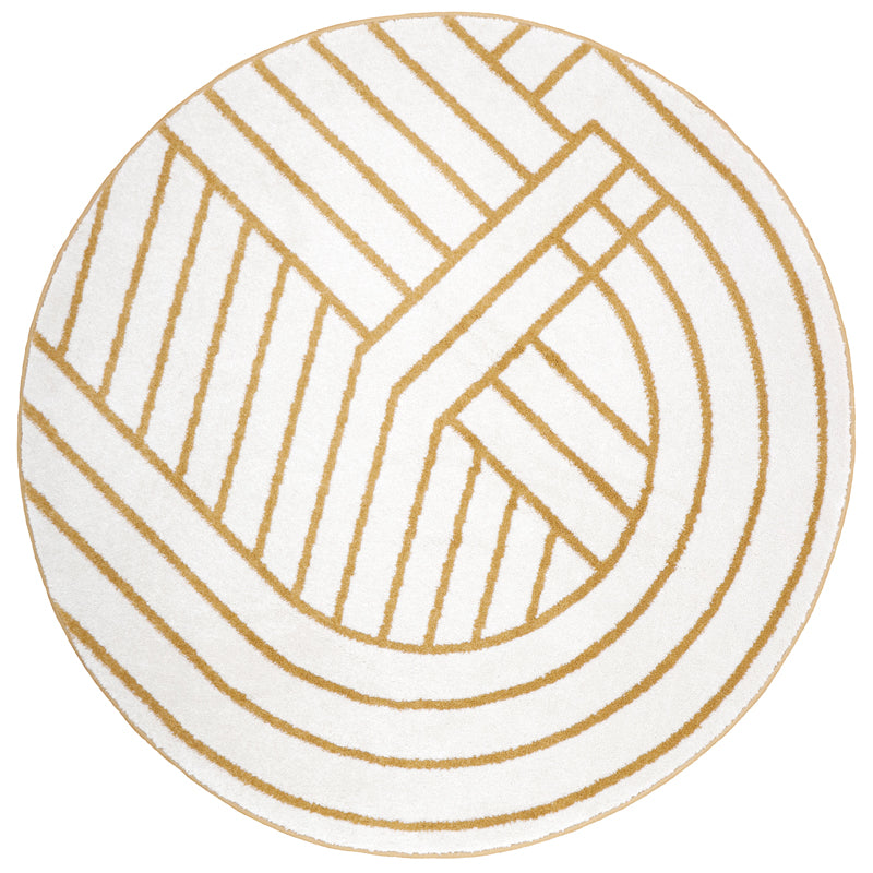 LUISA S geometric round rug