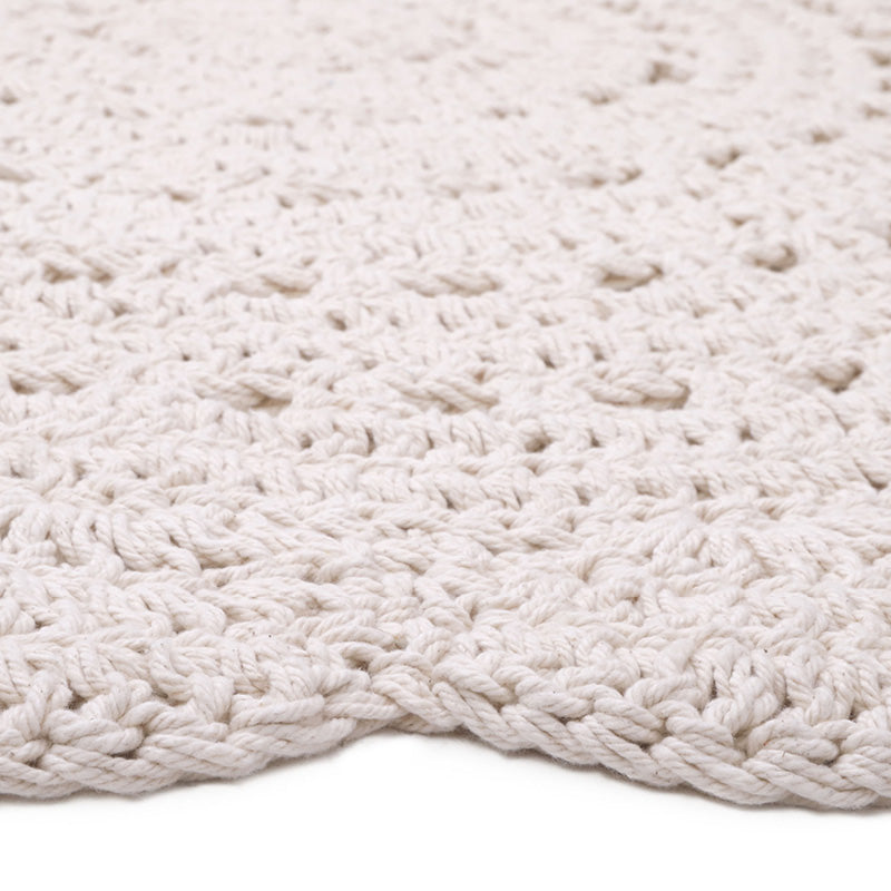 ALMA ECRU crochet children's rug