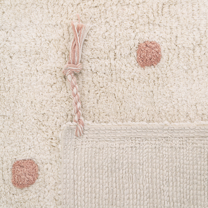 NÜMI Pink nude children's rug with dots