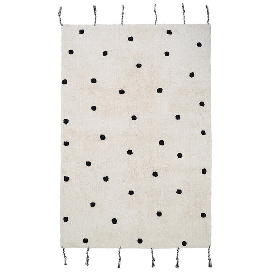 NÜMI Black children's rug with dots