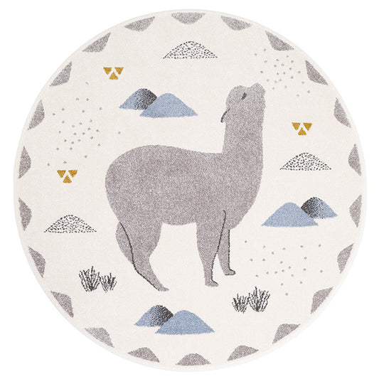 ANDINO ROUND by MPA little llama children's rug