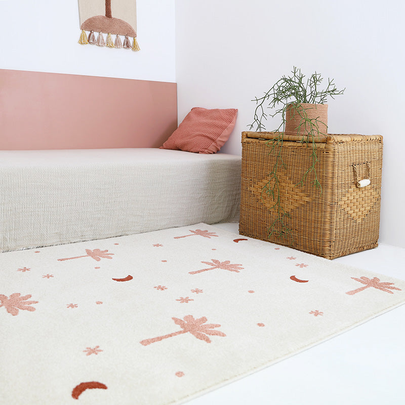 LITTLE PALM SIENNA children's rug with small palm trees