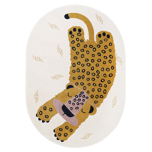 KLEO MIEL tapis enfant petit léopard