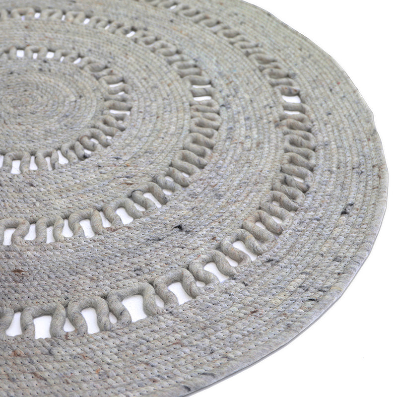 BIBEK GRAY felted wool rug