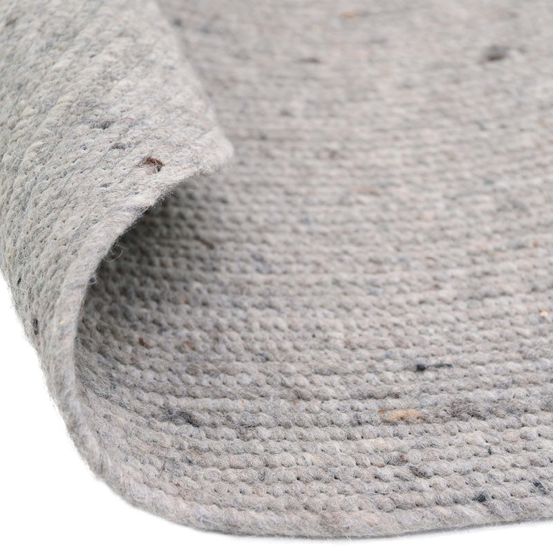 NEETHU GRAY M felted wool rug