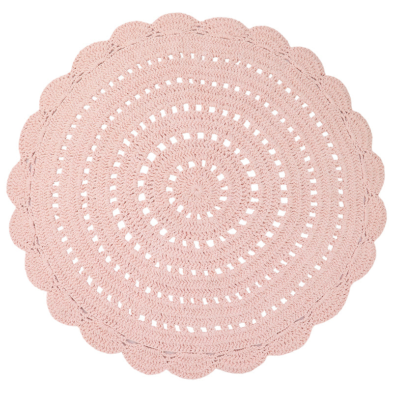 Tapis chambre enfant coton crochet ALMA NUDE