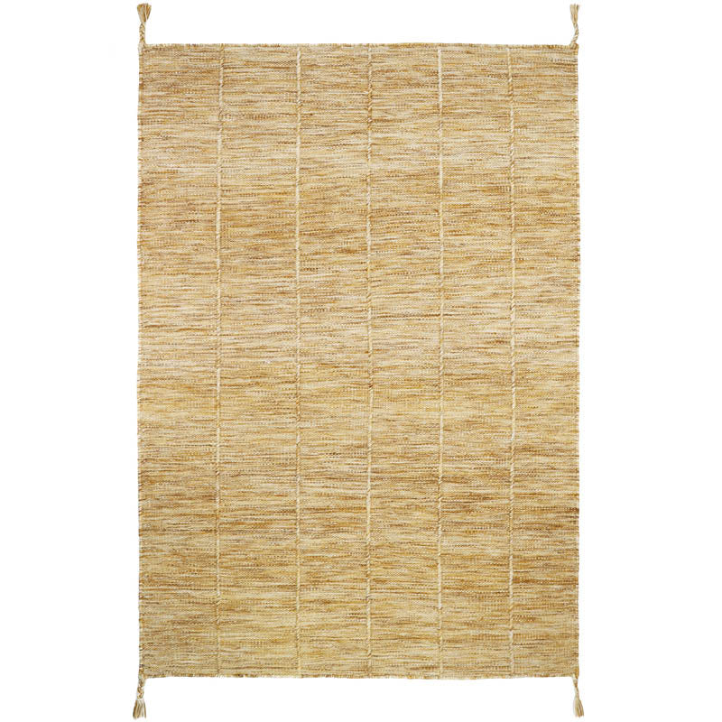 LHENA YELLOW BROWN M contemporary wool rug
