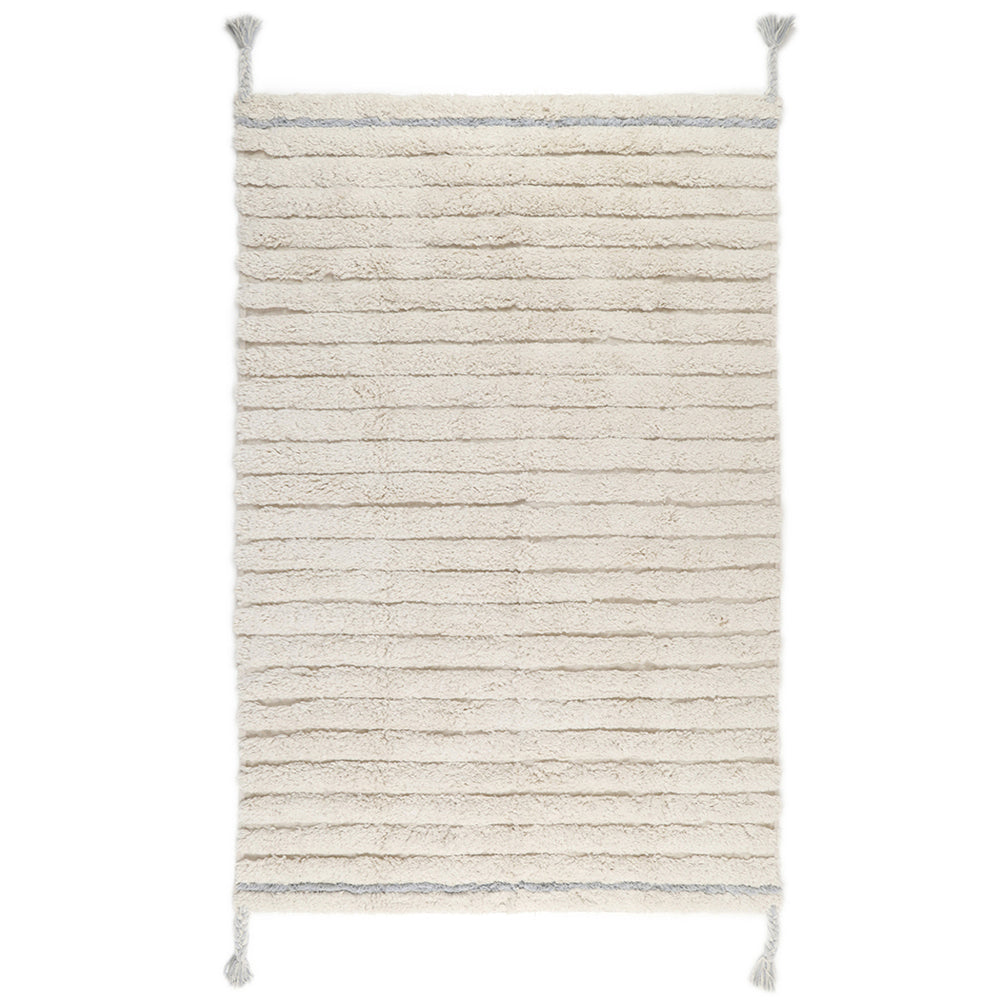 Tapis chambre enfant coton lavable DALIA BLEU