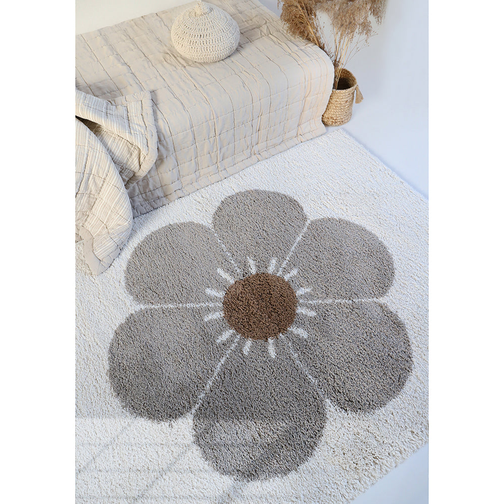 Bohemian Daisy flower children's rug