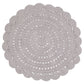 tapis crochet rond gris claire pour chambre enfant