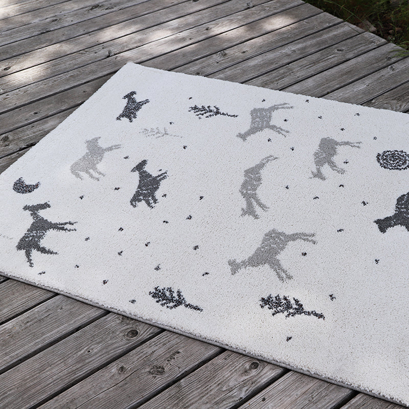 YUHNA children's rug wool look recycled material