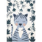 tapis design pour enfant chat bleu